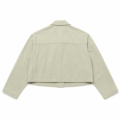 Pale Sage Cropped Utility Jacket - view 1