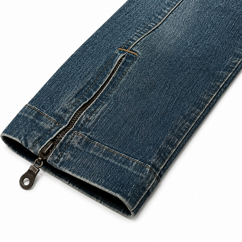 Tommy Hilfiger Faded Textured Zip Denim Jacket - view 1