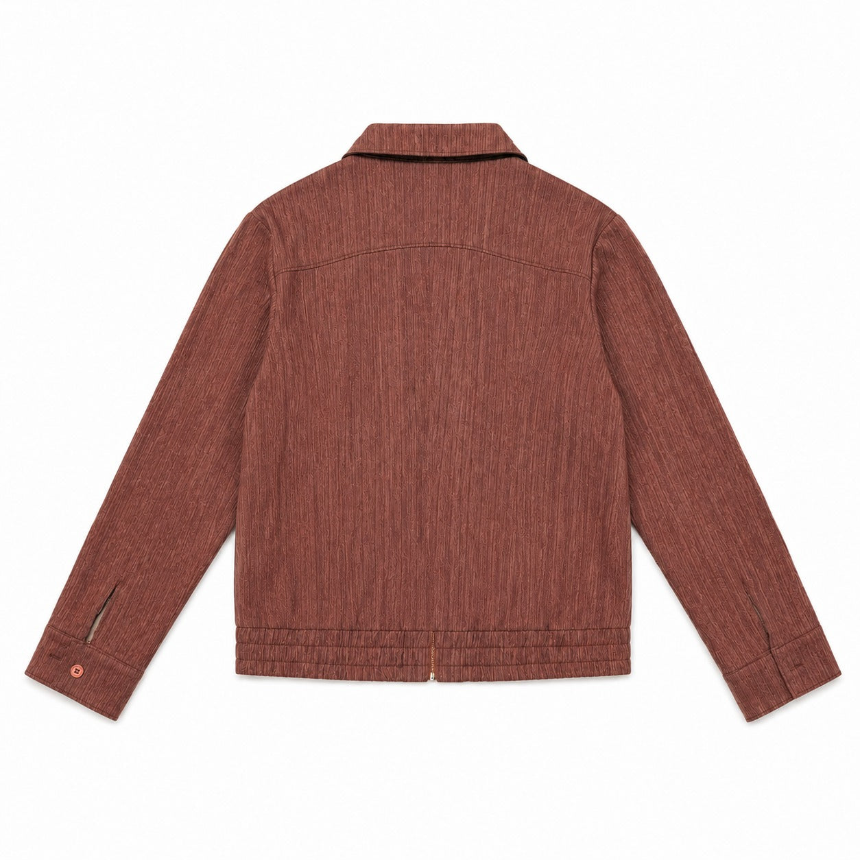 Brick Red Textured Zip Jacket - view 1