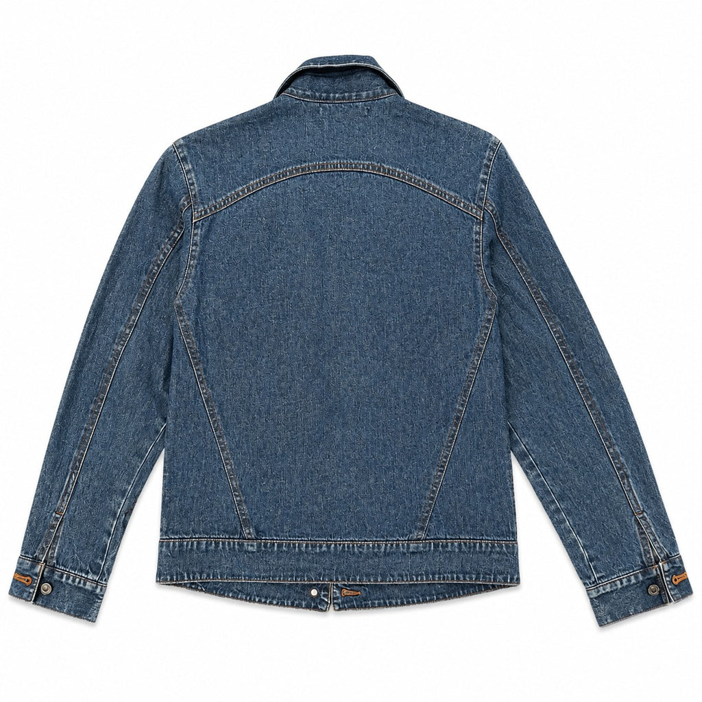 Mid Wash Concealed Button Panelled Denim Jacket - view 1