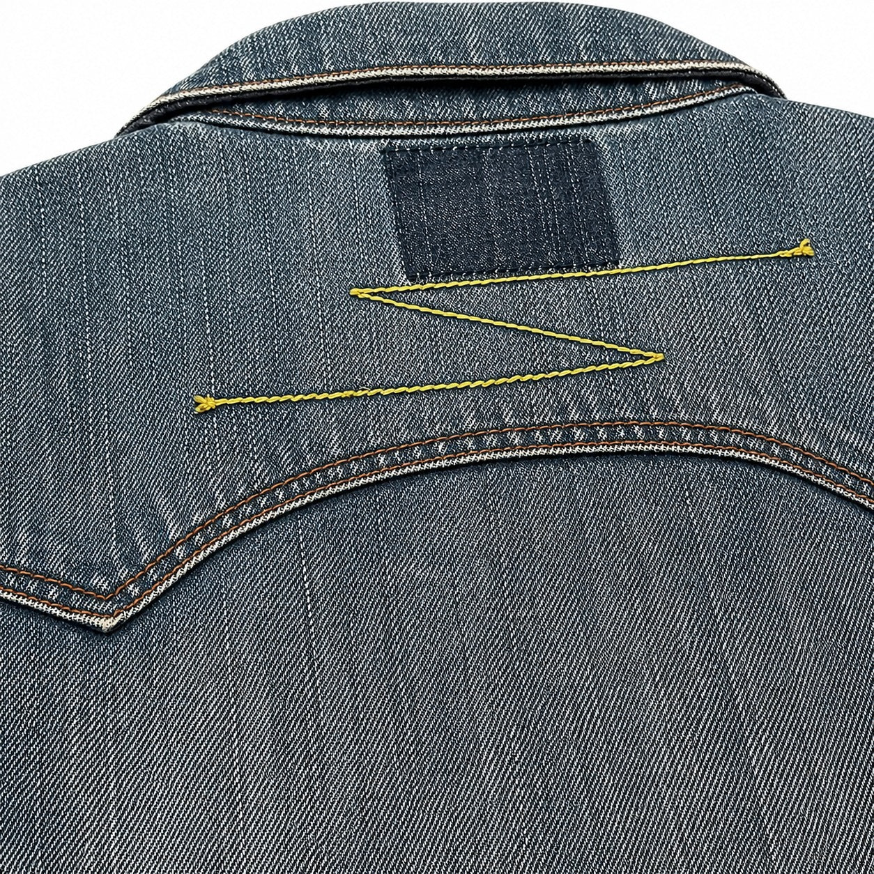 Embroidered Faded Denim Blazer - view 1