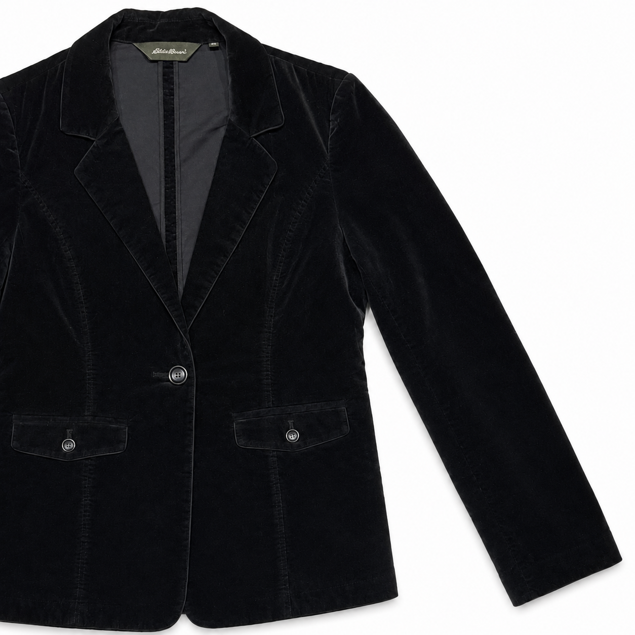 Black Velvet Tailored Blazer - view 2