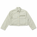 Pale Sage Cropped Utility Jacket - view 2