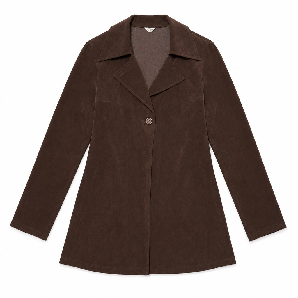 Chocolate Brown Tailored Single Button Jacket - view 2