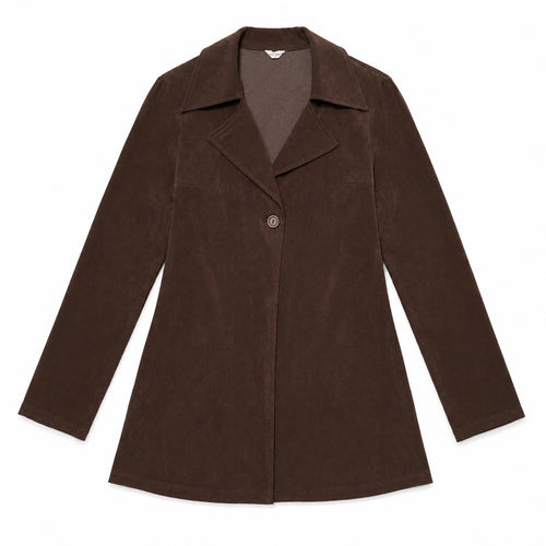 Chocolate Brown Tailored Single Button Jacket - view 2