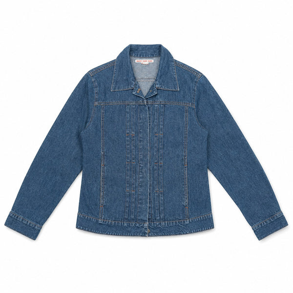 Mid Wash Concealed Button Panelled Denim Jacket - view 2