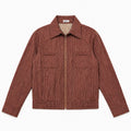 Brick Red Textured Zip Jacket - view 2