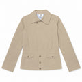 Beige Concealed Button Utility Jacket - view 2