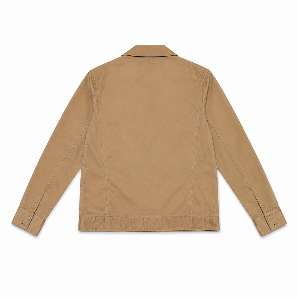 Tan Double Breasted Trench Jacket - view 2