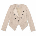 Beige Asymmetric Double Breasted Tailored Jacket - view 3