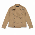 Tan Double Breasted Trench Jacket - view 3