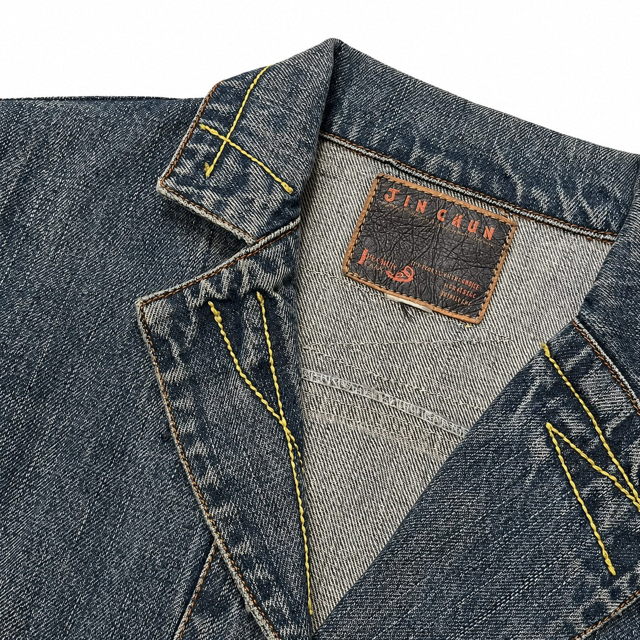 Embroidered Faded Denim Blazer - view 3