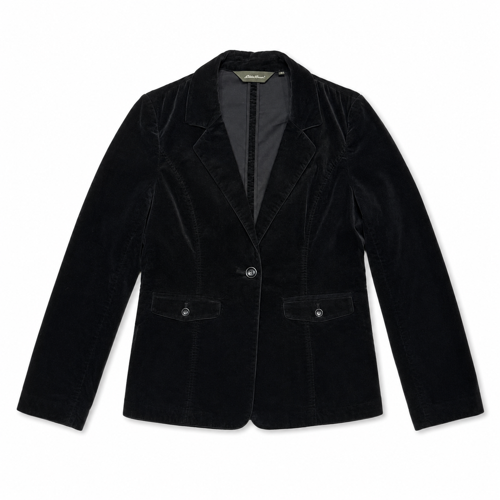 Black Velvet Tailored Blazer - view 4