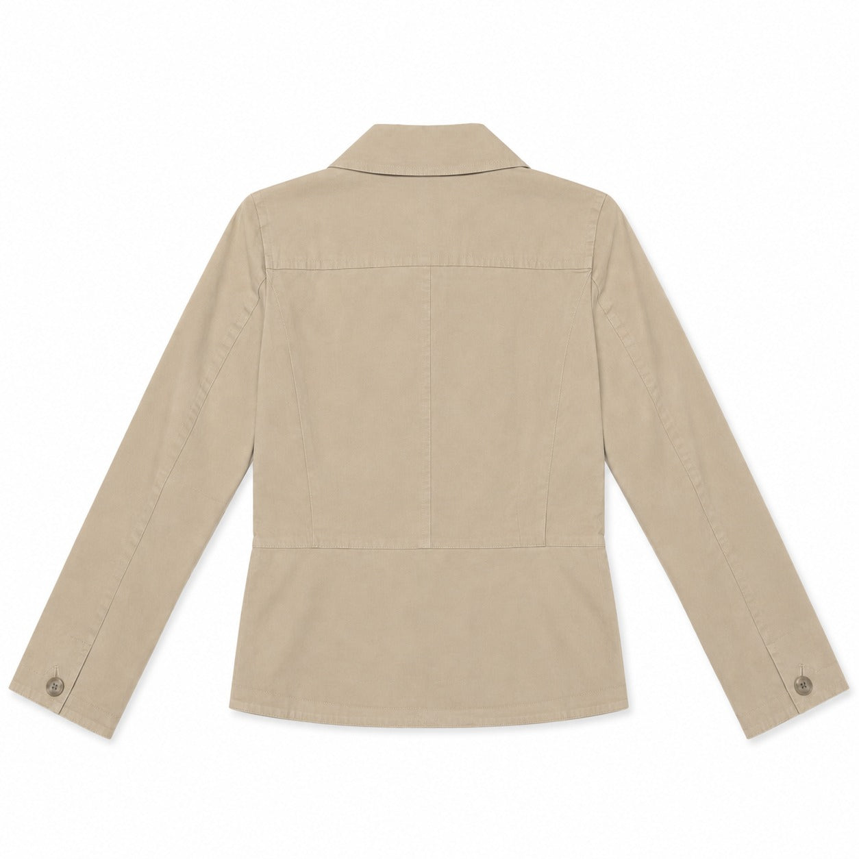 Beige Concealed Button Utility Jacket - view 4
