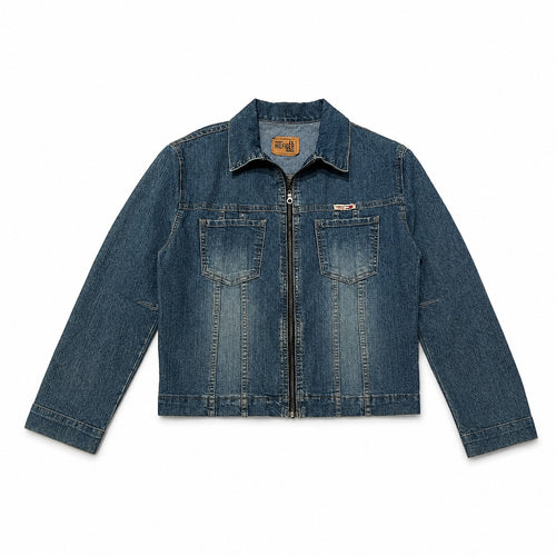 Tommy Hilfiger Faded Textured Zip Denim Jacket - view 4