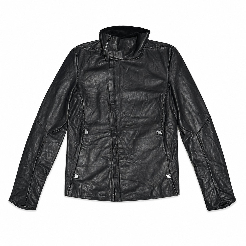Black Tactical Crinkled Metallic Staple Jacket - view 5