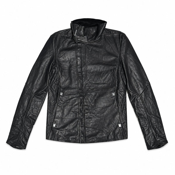 Black Tactical Crinkled Metallic Staple Jacket - view 5