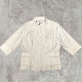 Structured Utility  Zip Jacket in Chalk