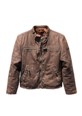 Diesel Distressed Faux-Leather Cafe Racer Jacket