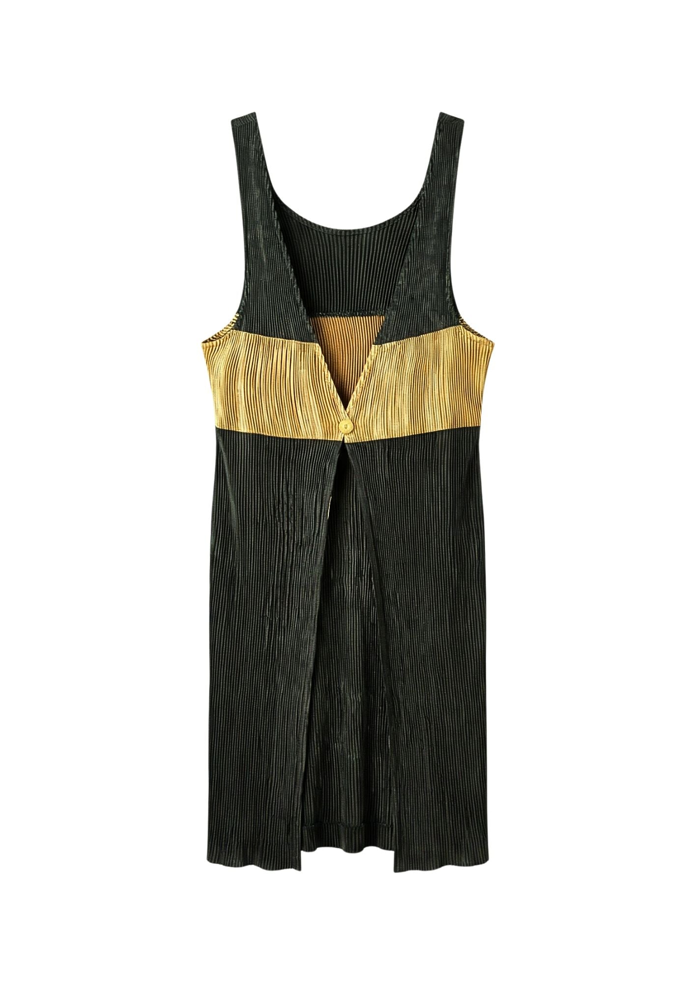 Collectors Archival Issey Miyake PLEATS PLEASE Color Block Apron Dress Circa Spring 1995|" Rare Rasta"