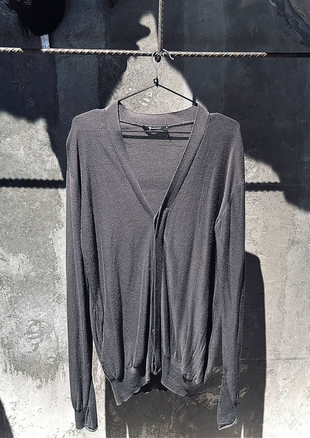 Alexander Wang Lightweight Draped Cardigan – Charcoal Grey