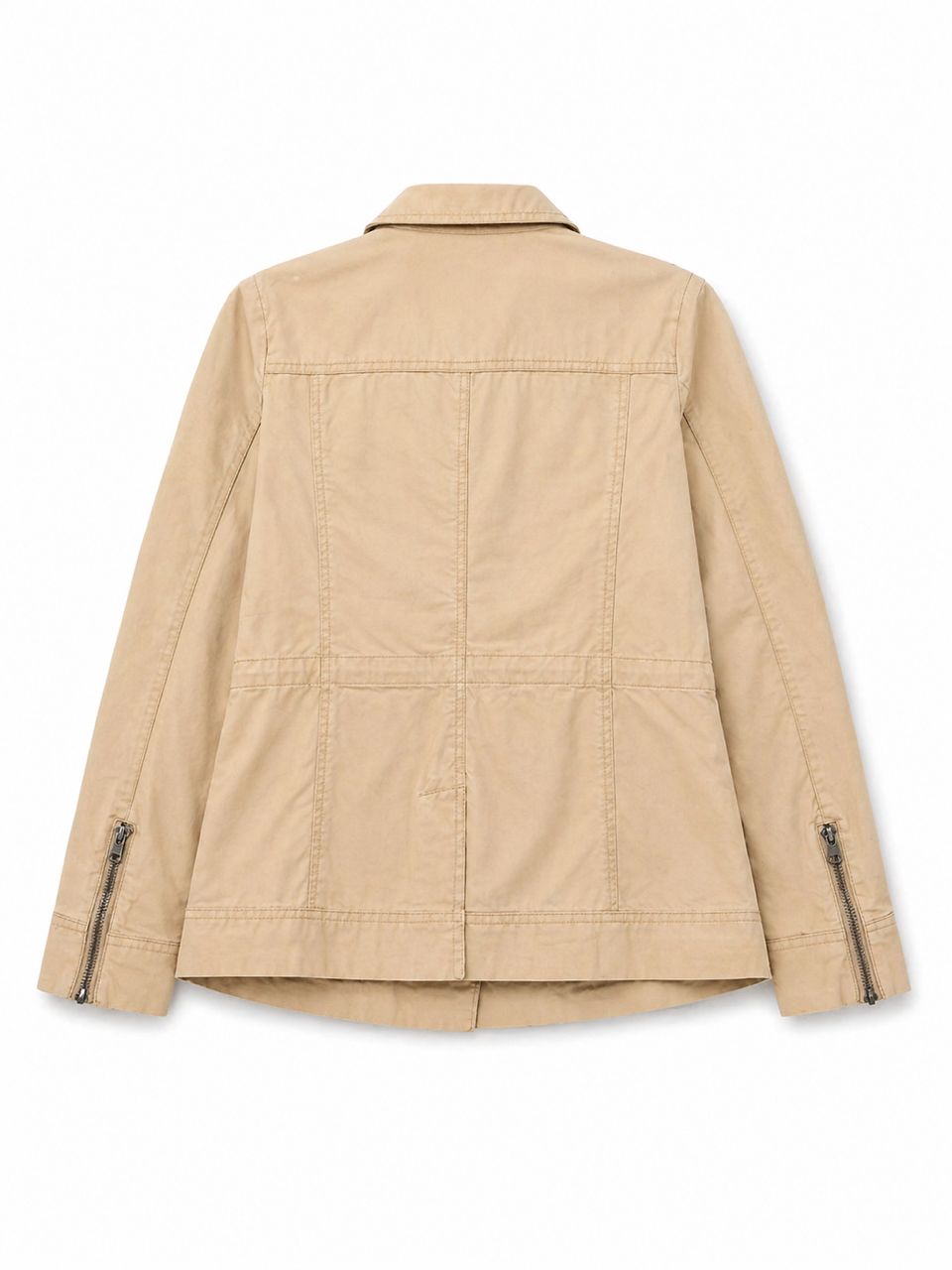 Beige Military Style Jacket