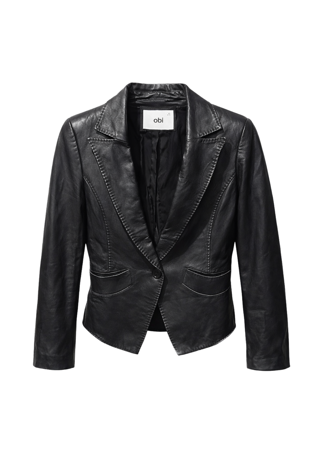 VIntage Cobalt Nappa/Lambskin Asymmetrical Biker Jacket