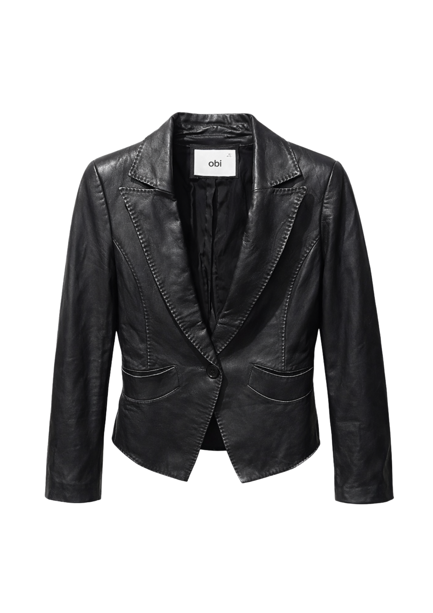 VIntage Cobalt Nappa/Lambskin Asymmetrical Biker Jacket