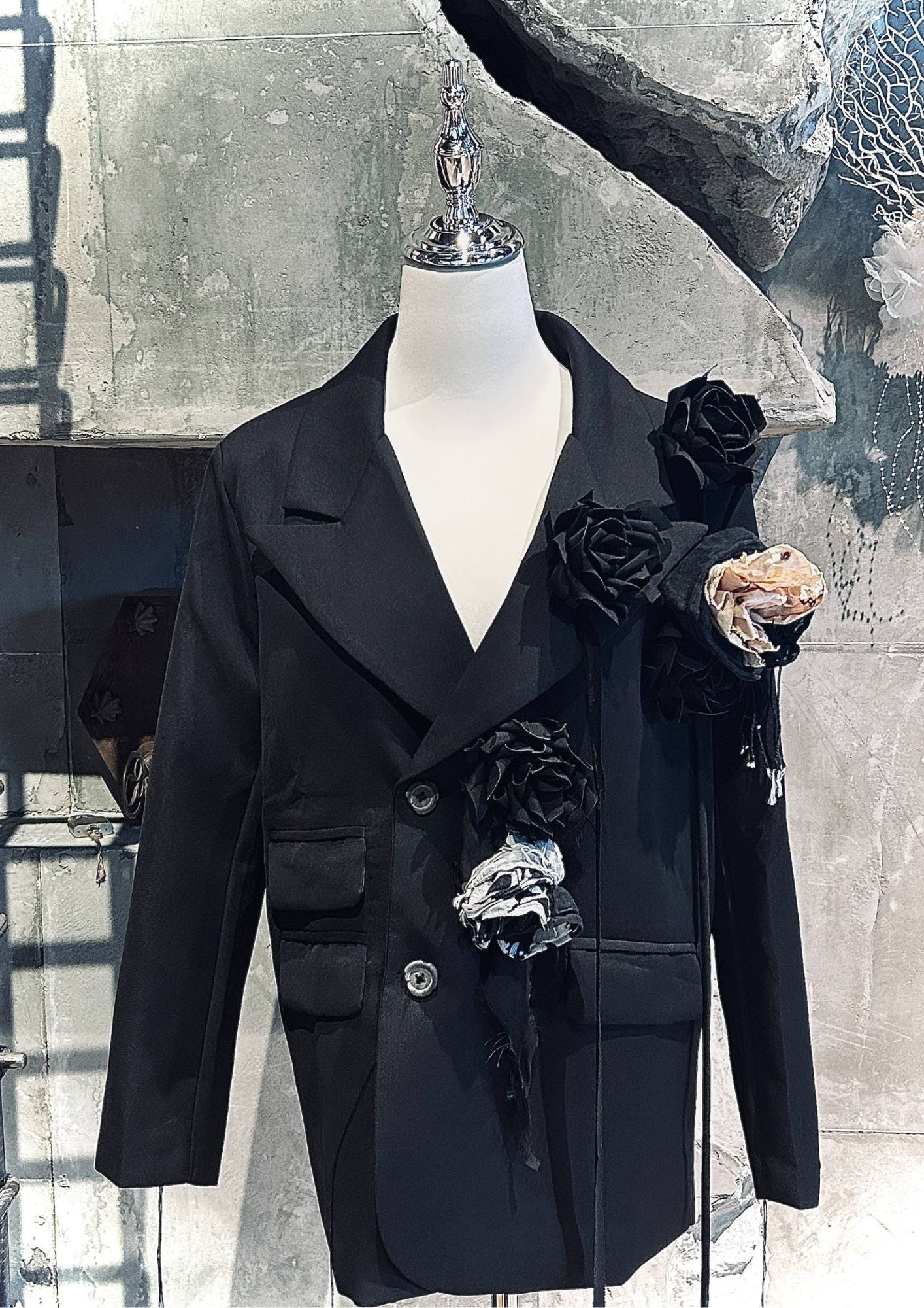 V Line Custom Floral Coat