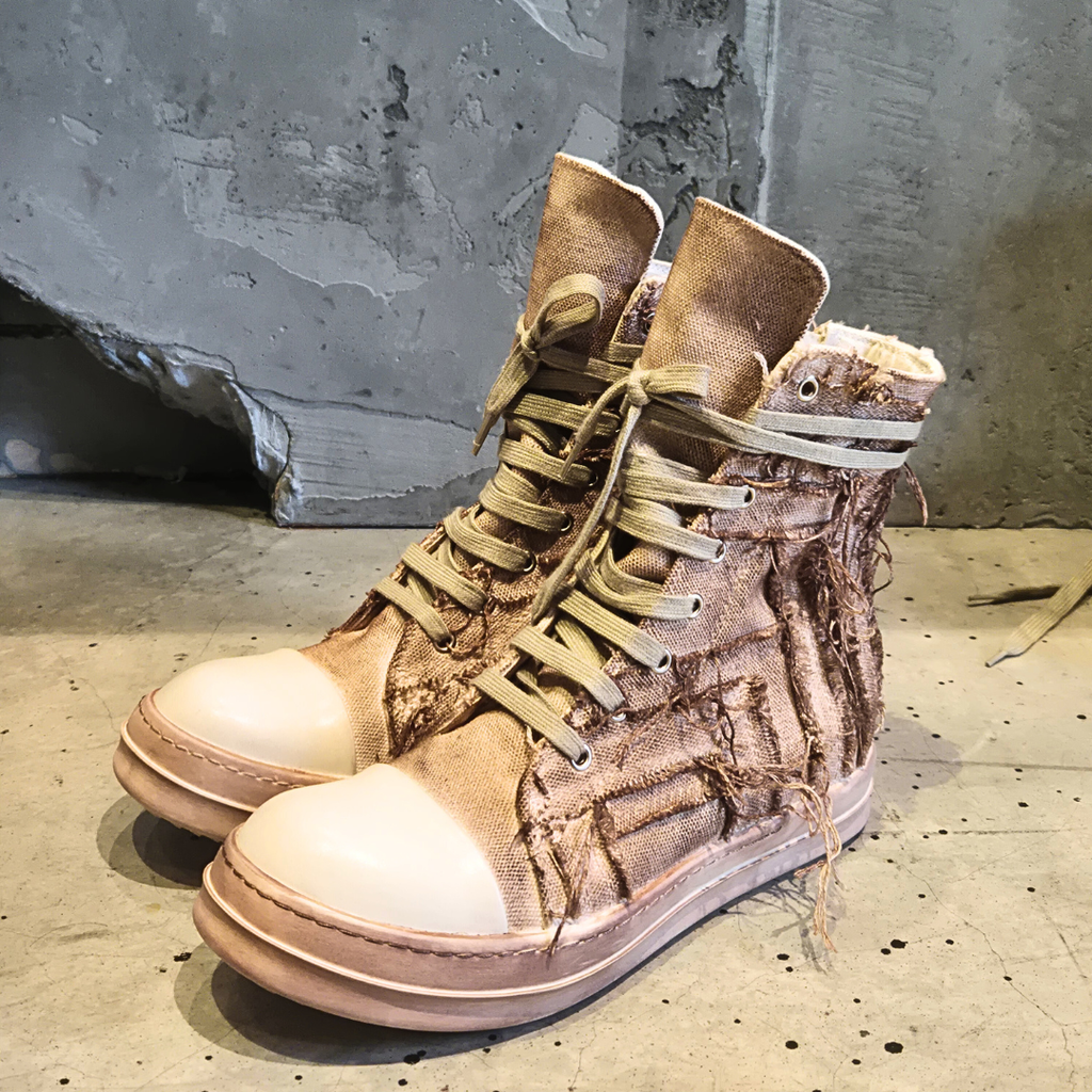 Frayed Wrap High Top in Sand