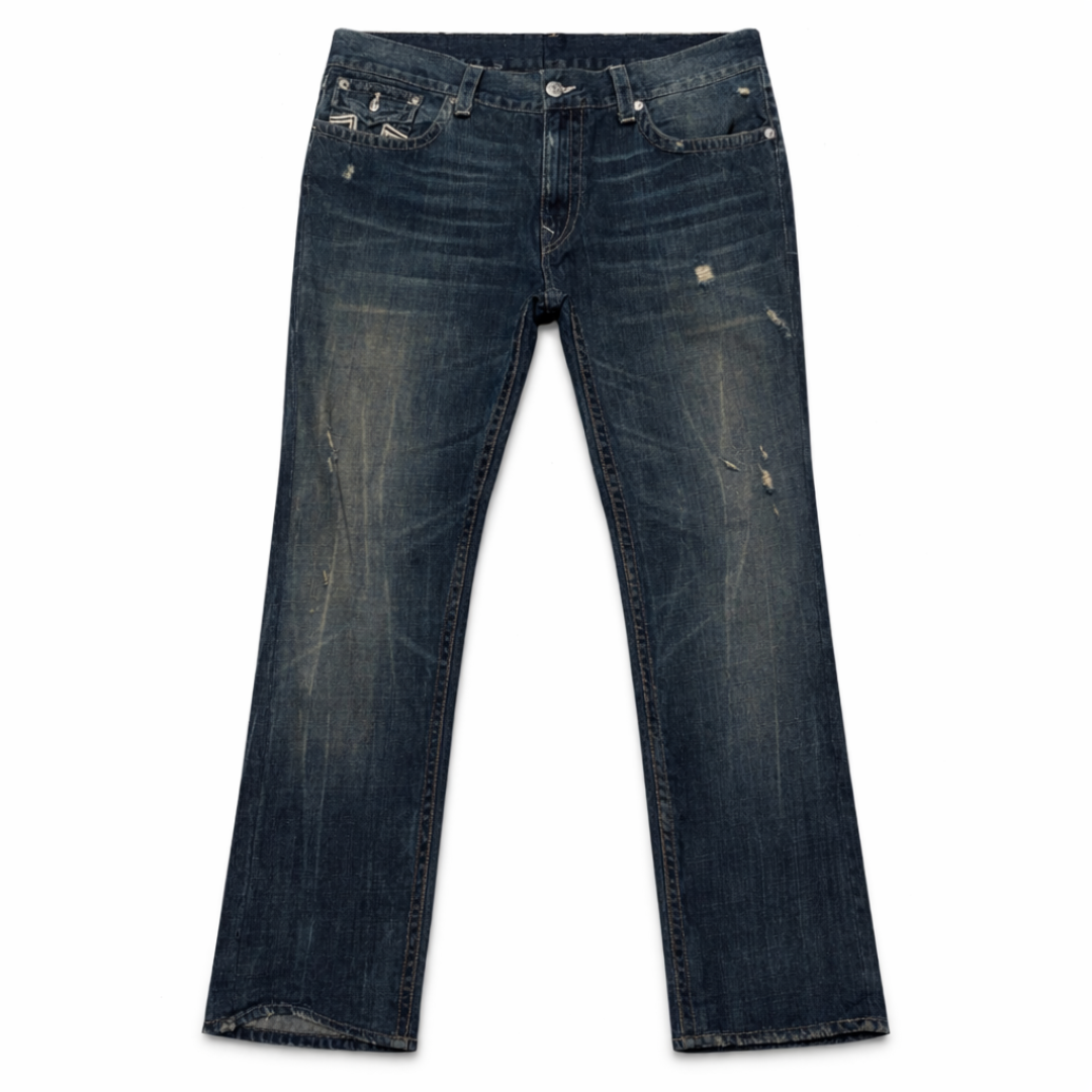 Algonquins Japanese Deconstructed Flare Denim
