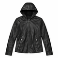 Tactical Lamb Skin Hoodie Leather Jacket