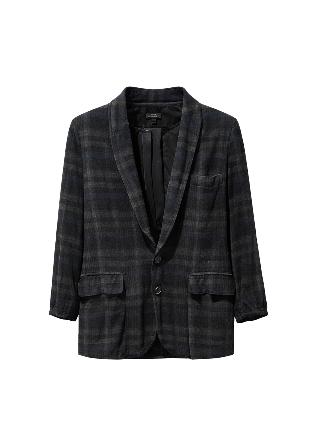 Comme des Garçons Homme Charcoal Drift Check Jacket