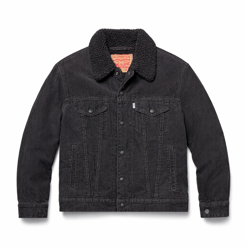 Archival Levi’s Sherpa-Lined Black Trucker Jacket