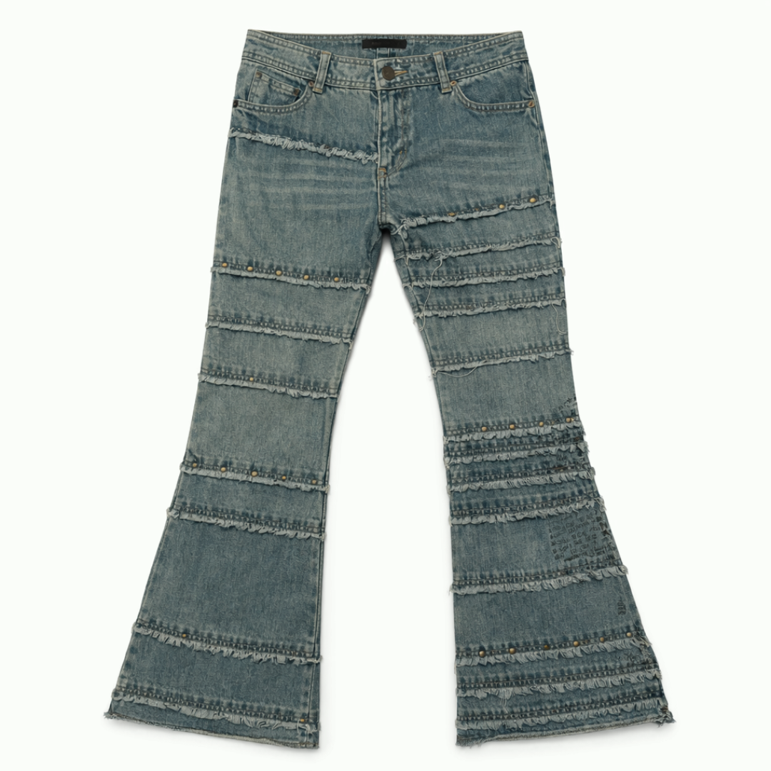 Algonquins Japanese Deconstructed Flare Denim