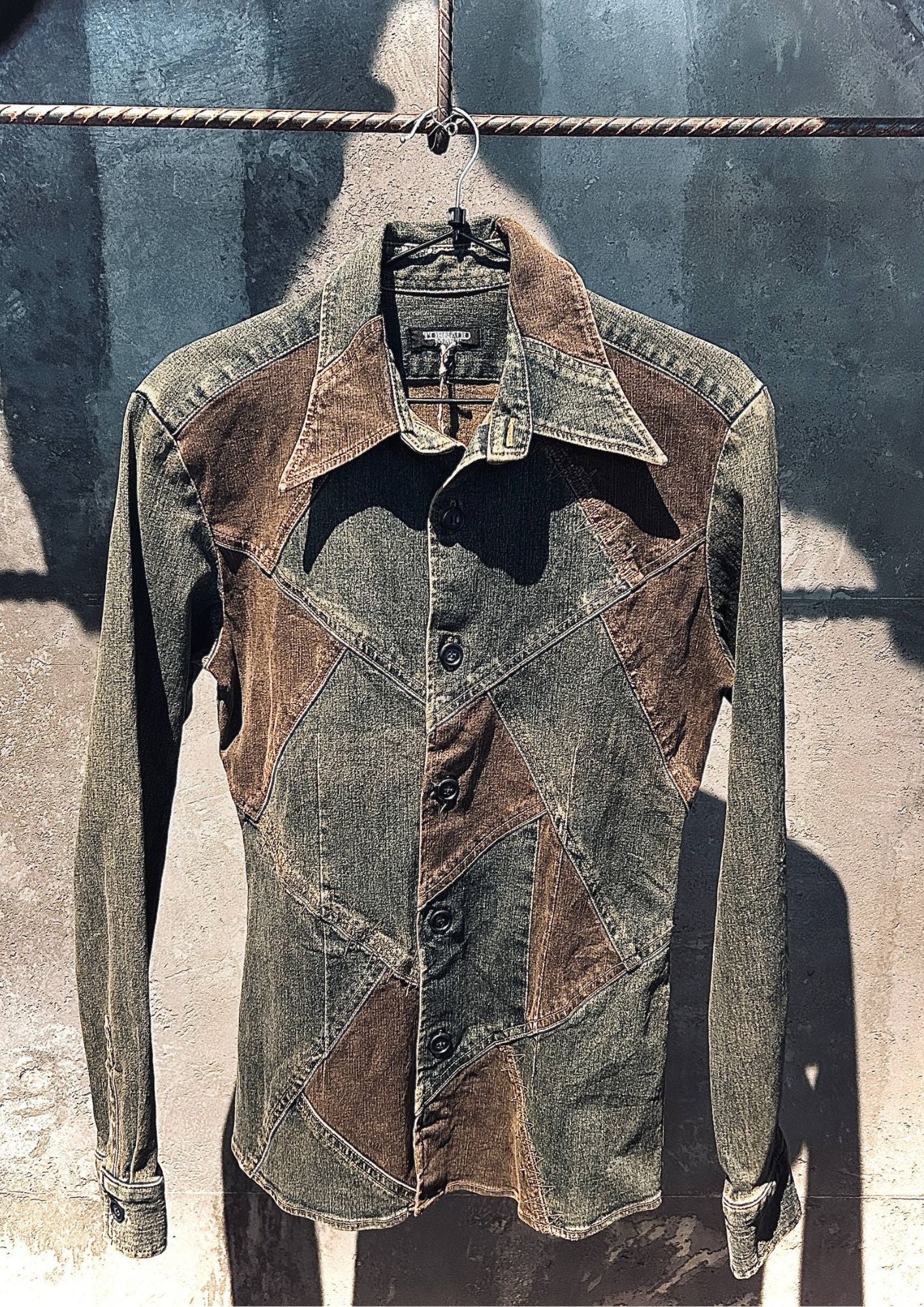 Tornado Mart Patchwork Western Panel Shirt