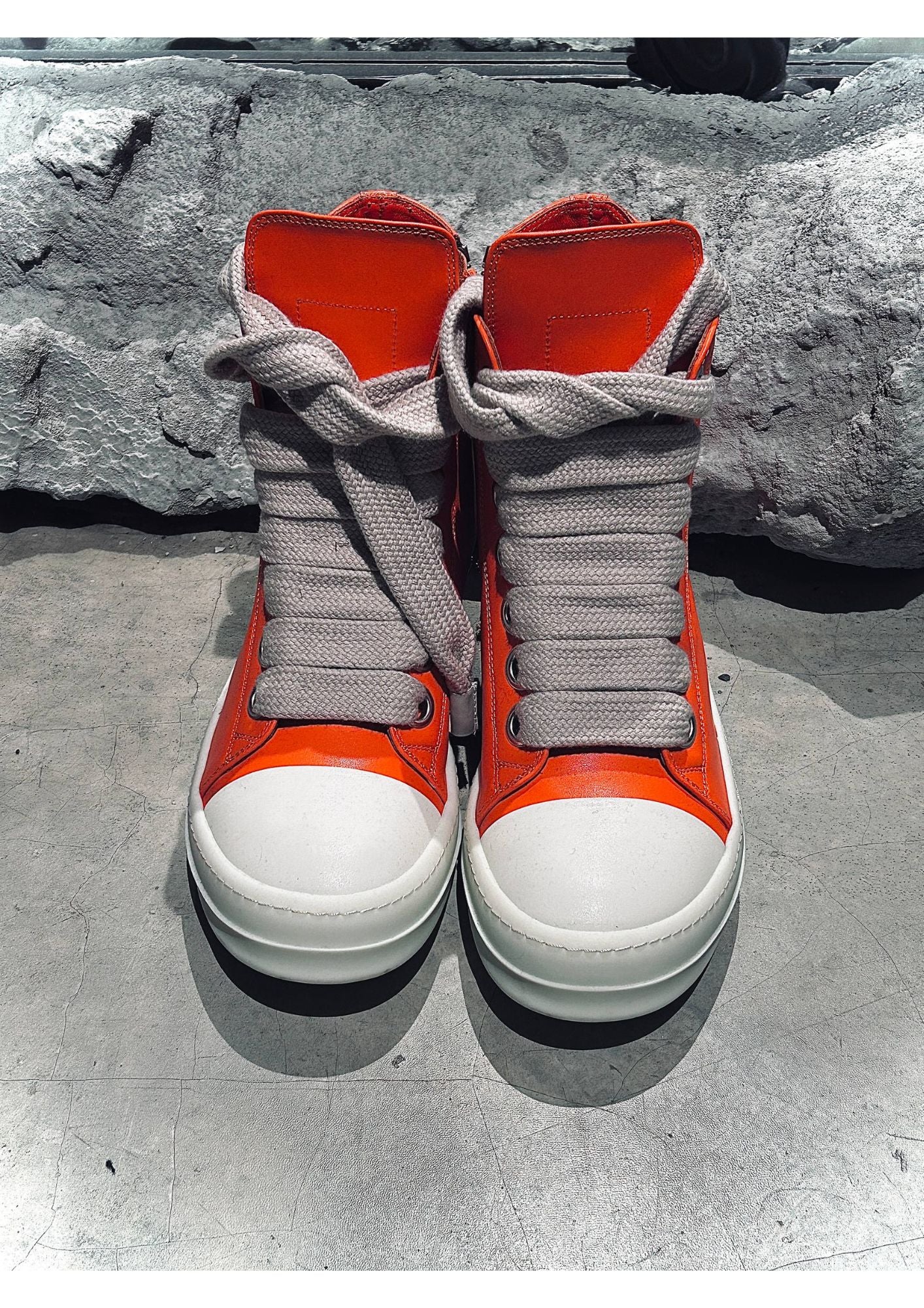 High-Top Sneakers – Orange