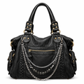 Heavy Zip Detail Leather Shoulder Bag VI - FRAK/TURE Archive