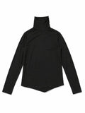 Column Neck Turtleneck Top