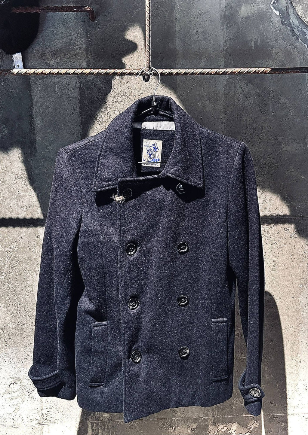 BEAMS BOY Wool Blend Peacoat – Navy