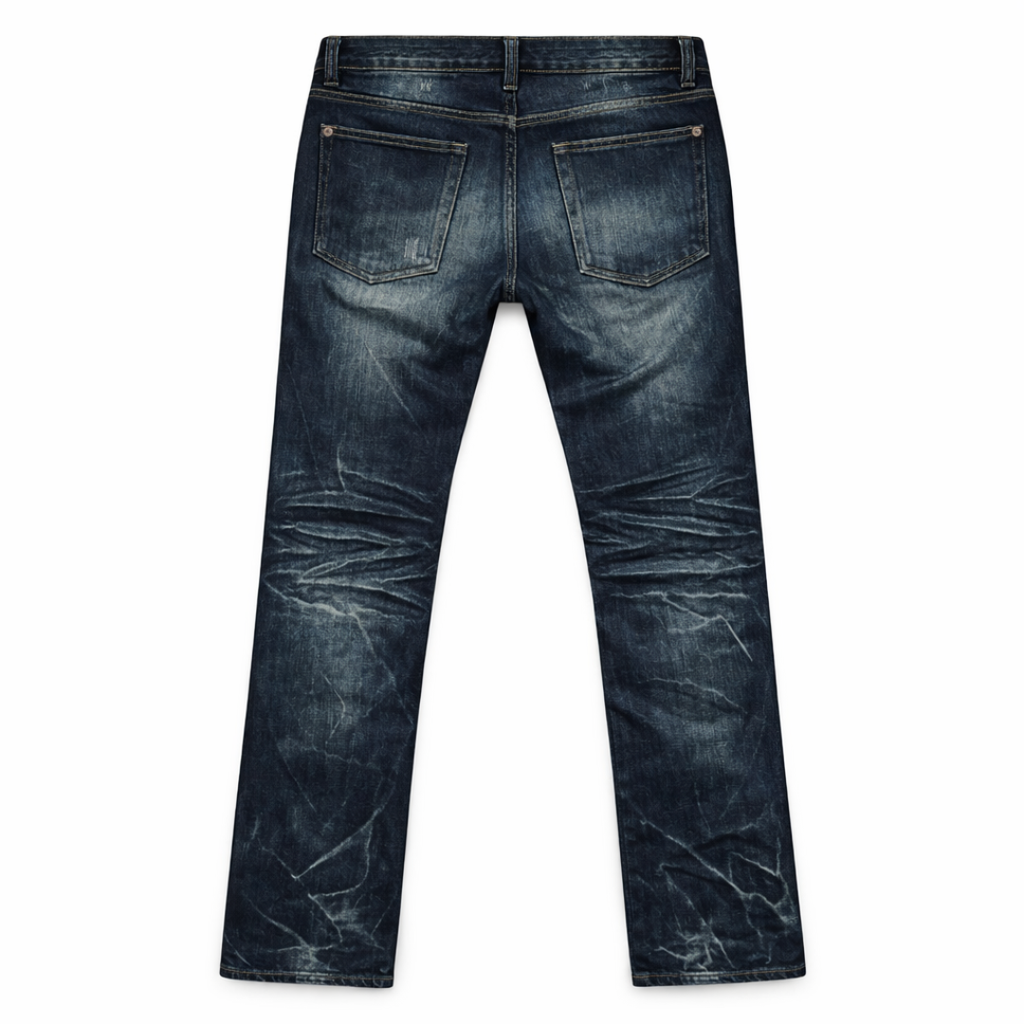 High Contrast Coated Resin Treated Denim