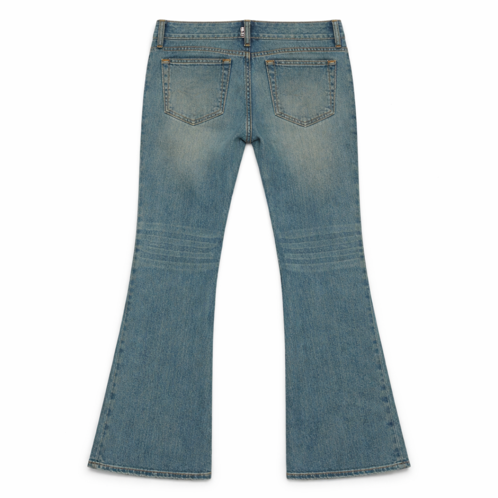 Purple Eyebrow Distressed Washed Denim