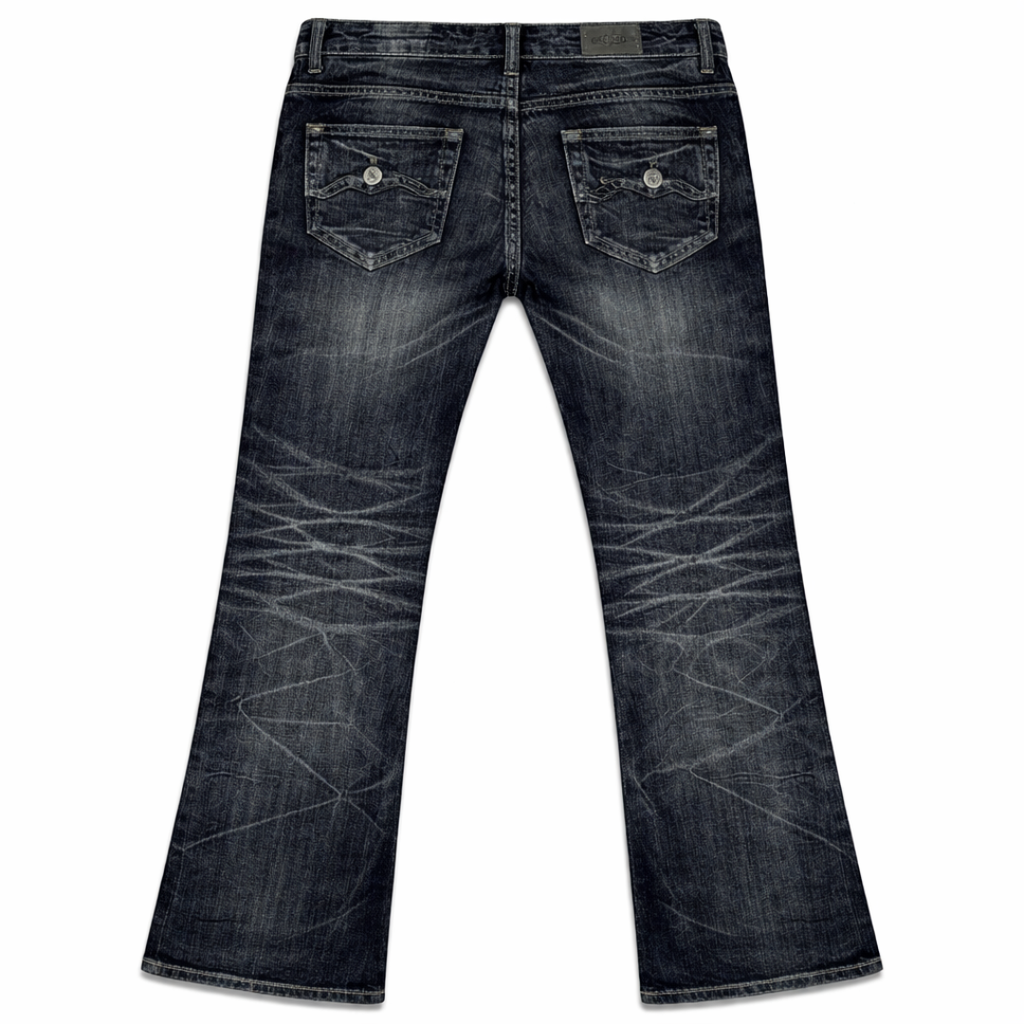 Spicy Denim Scar Stacked Distressed Denim
