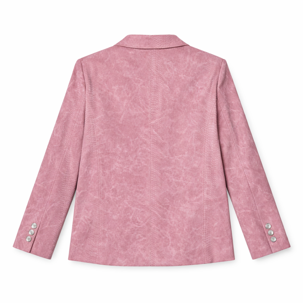Crocodile Shape Sheep Skin Blazer
