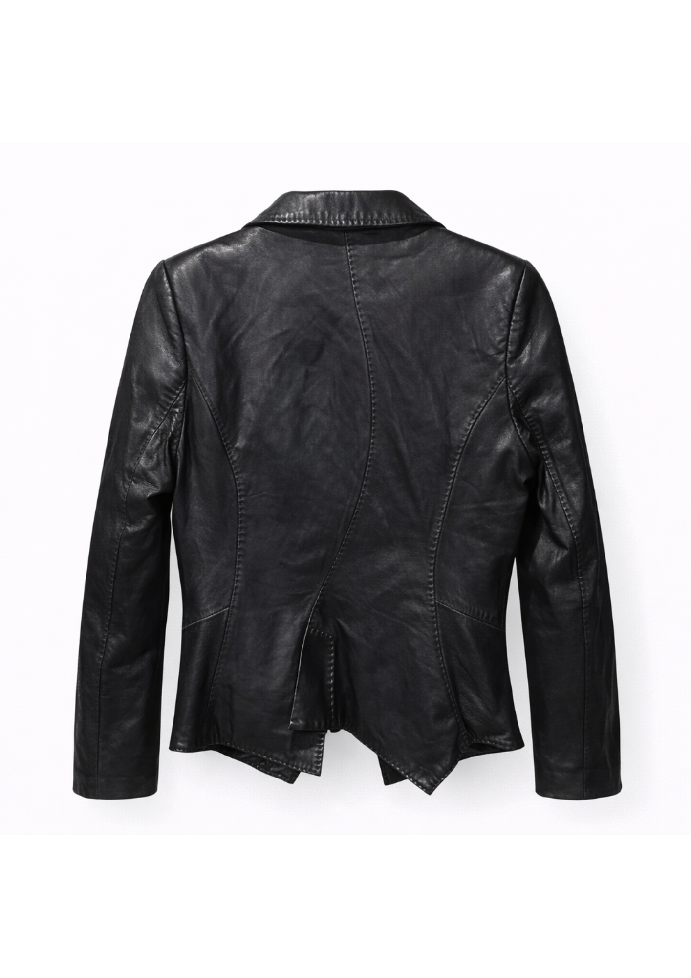 VIntage Cobalt Nappa/Lambskin Asymmetrical Biker Jacket