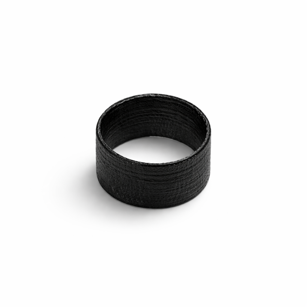 Black Bandage Ring RG00033 - Detail view
