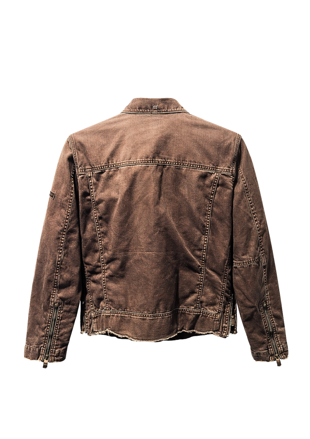 Diesel Distressed Faux-Leather Cafe Racer Jacket
