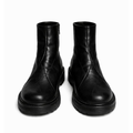 Cowhide Leather Panel Zipper Boots - FRAK/TURE Archive