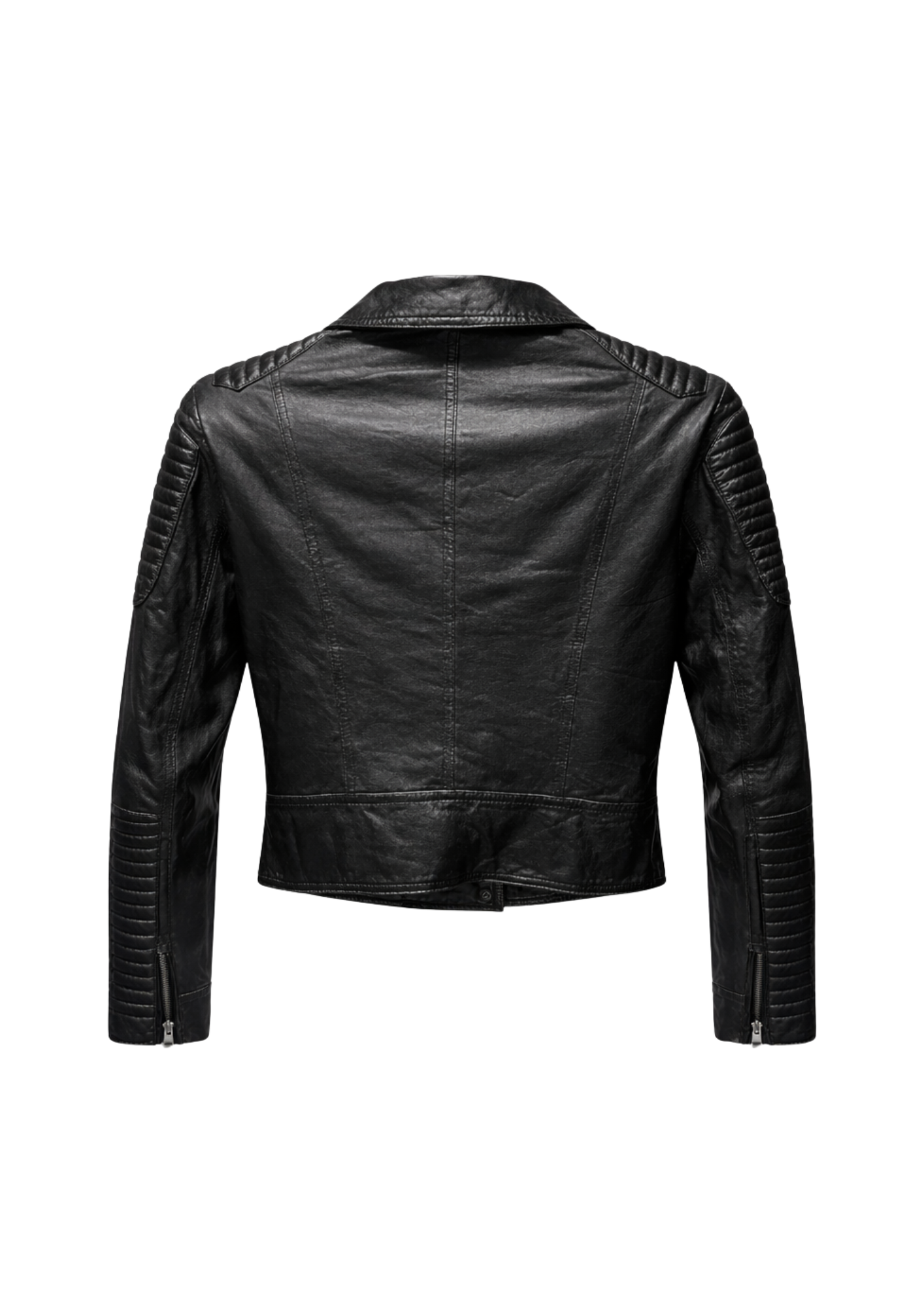 Vintage Biker's Lambskin Jacket - Back view