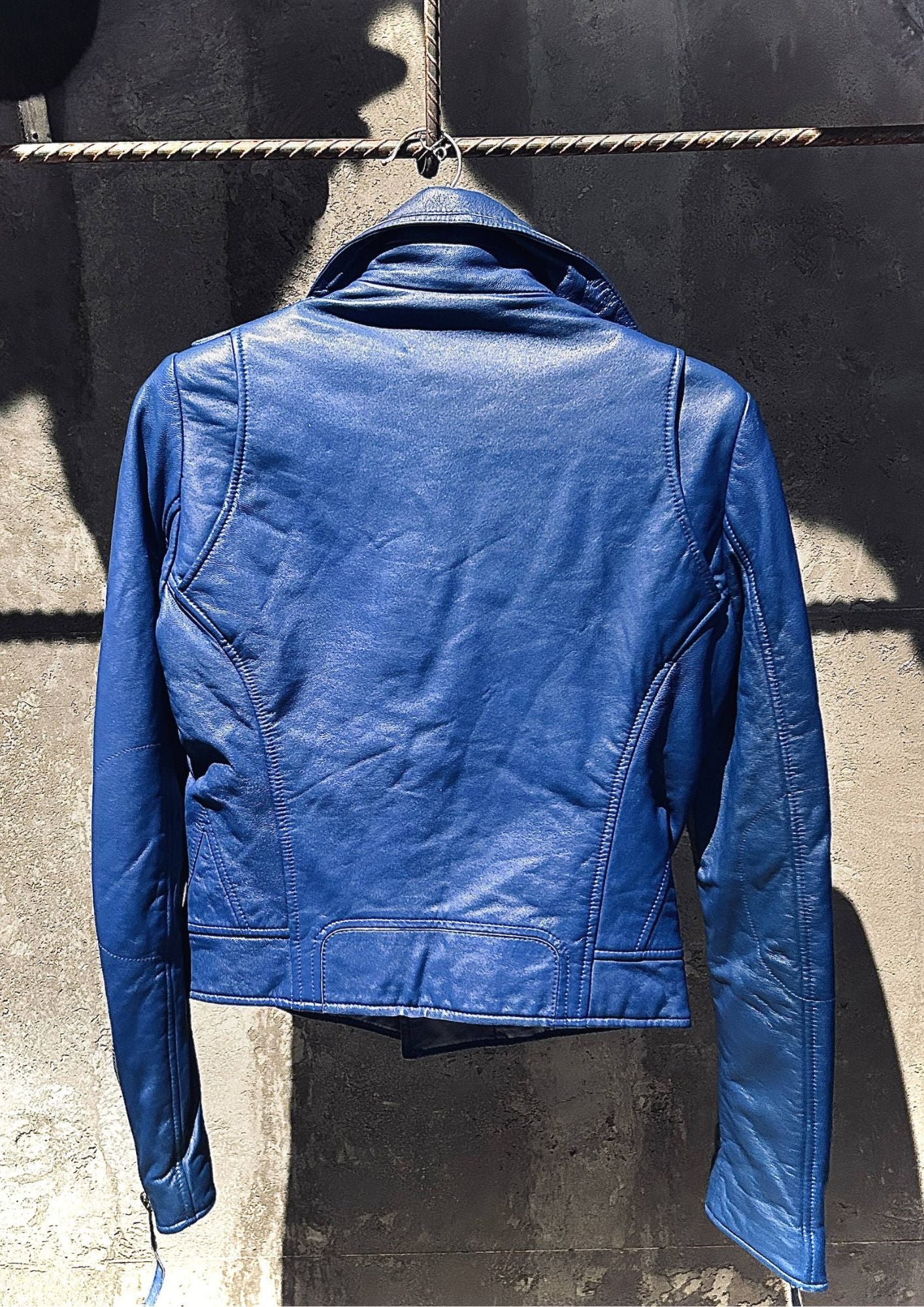 Vintage Cobalt Nappa Leather Jacket